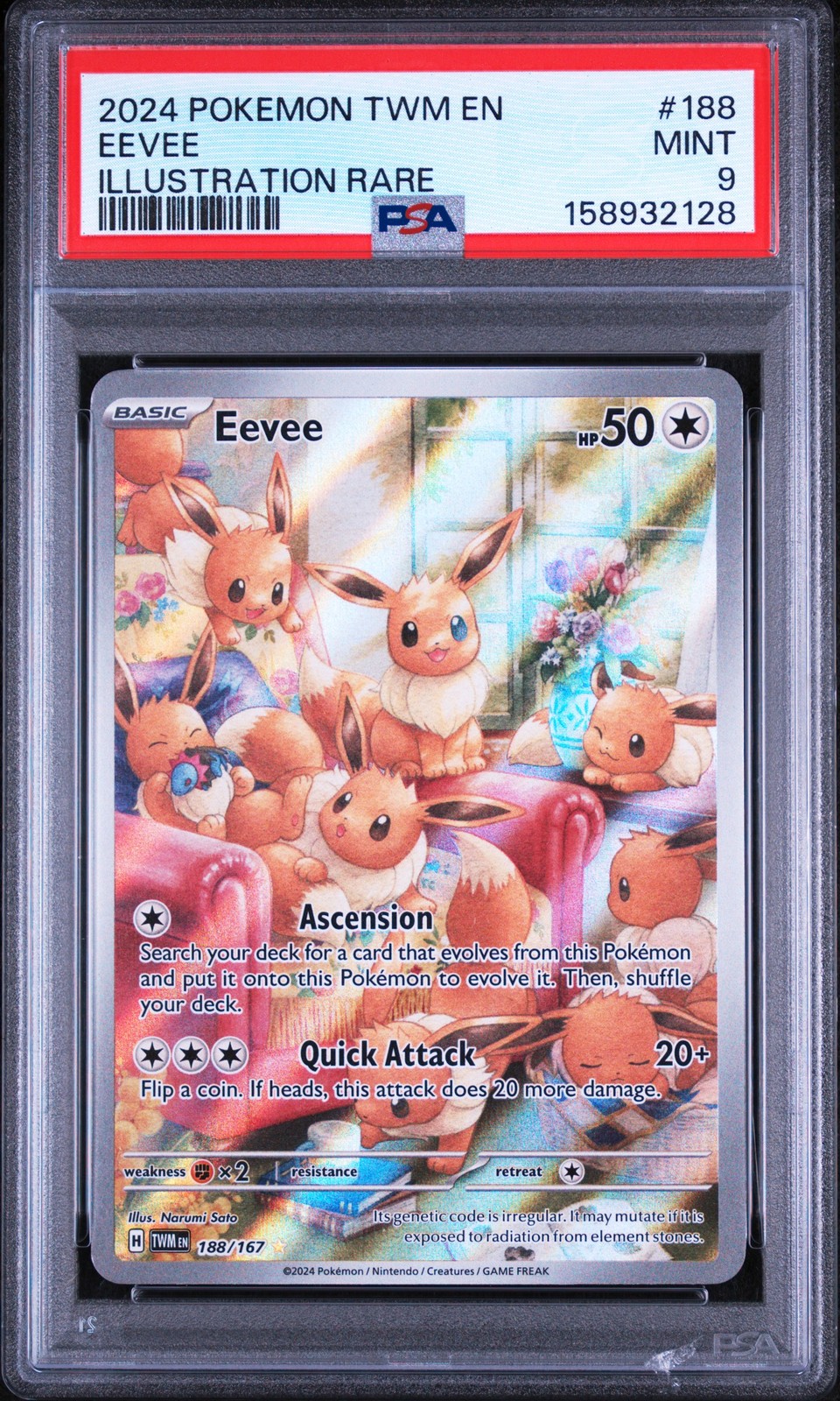 2024 Pokemon Twm EN-Twilight Masquerade Eevee Illustration Rare 188