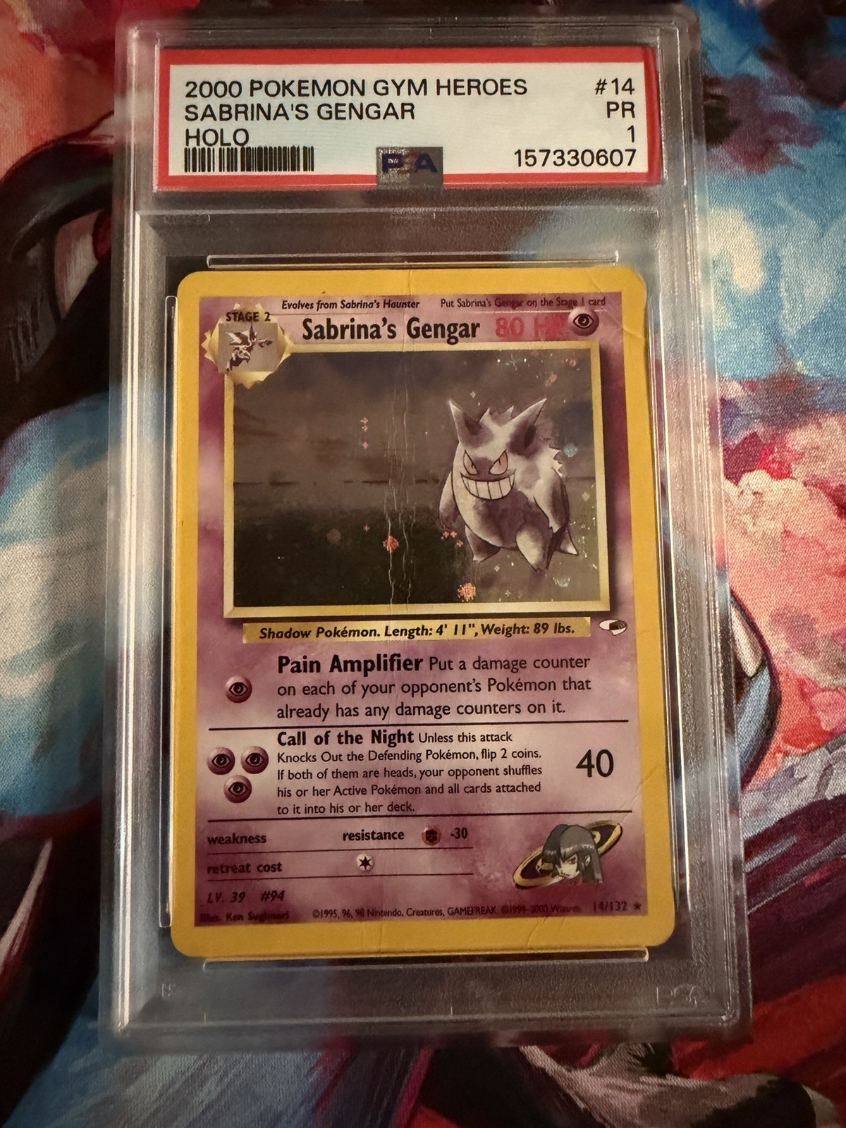 2000 Pokemon Gym Heroes Sabrina's Gengar Holo 14