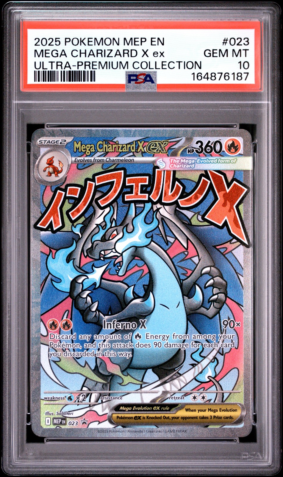 2025 Pokemon Mep EN-Me Black Star Promo Mega Charizard X EX Mega Charizard X EX Ultra-Premium Collection 023
