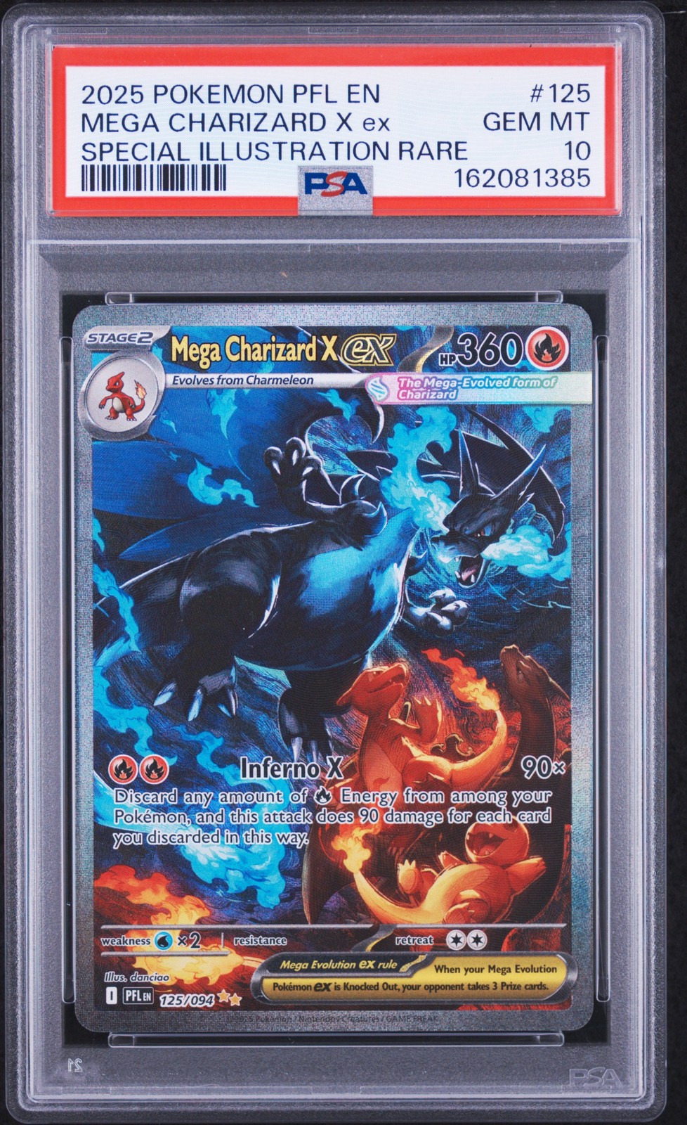 2025 Pokemon Pfl EN-Phantasmal Flames Mega Charizard X EX Special Illustration Rare 125