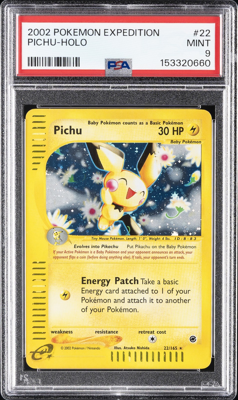 2002 Pokemon Expedition Pichu-Holo 22