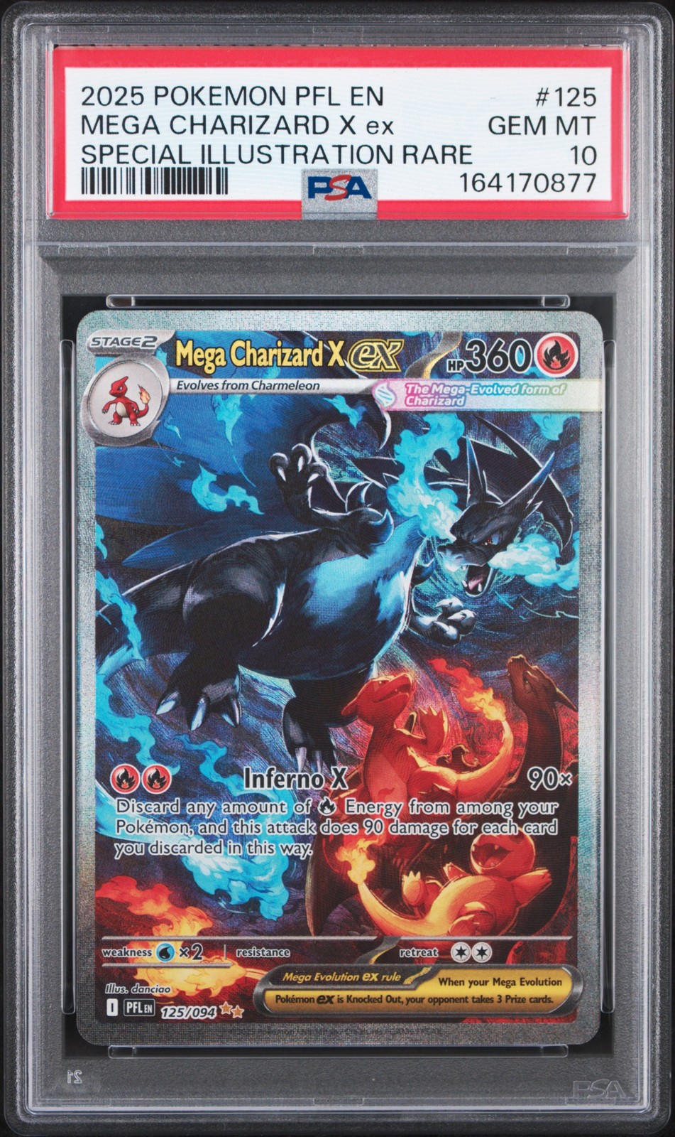 2025 Pokemon Pfl EN-Phantasmal Flames Mega Charizard X EX Special Illustration Rare 125