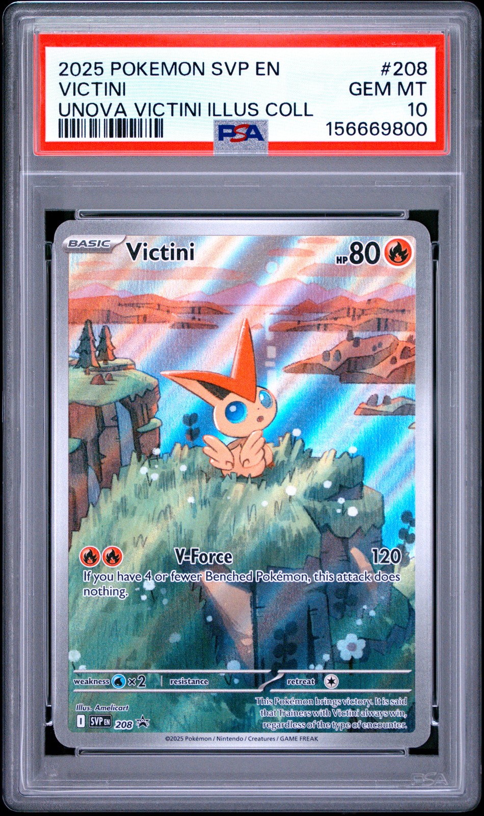 2025 Pokemon Svp EN-SV Black Star Promo Victini Unova Victini Illustration Collection 208