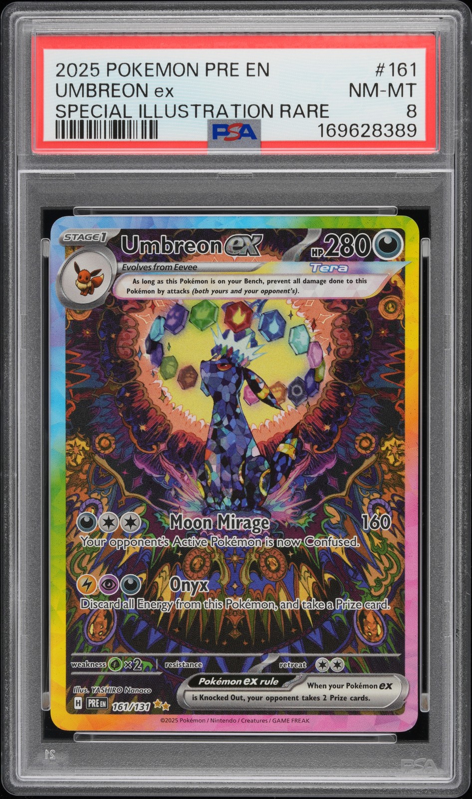 2025 Pokemon Pre EN-Prismatic Evolutions Umbreon EX Special Illustration Rare 161