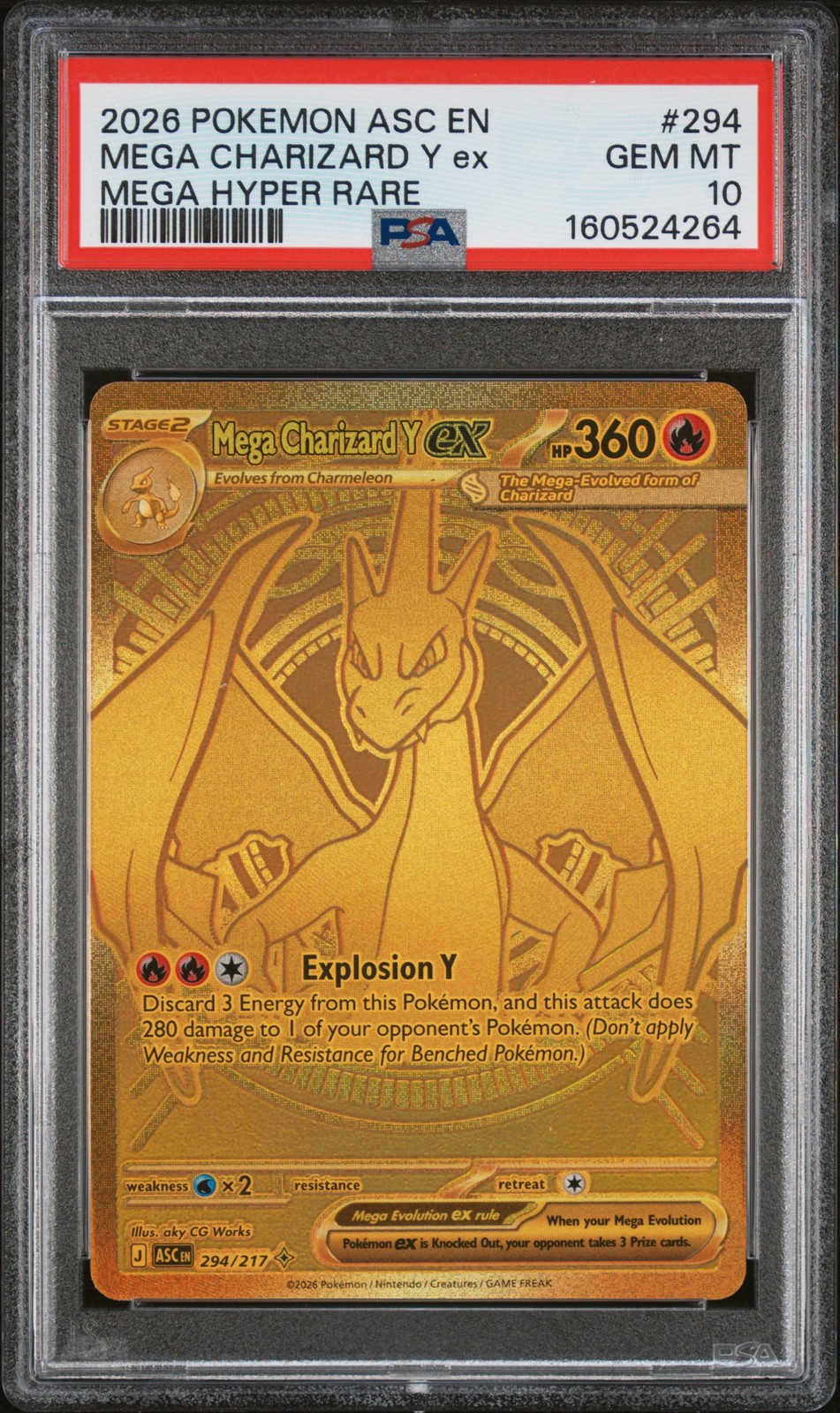2026 Pokemon Asc EN-Ascended Heroes Mega Charizard Y EX Mega Hyper Rare 294