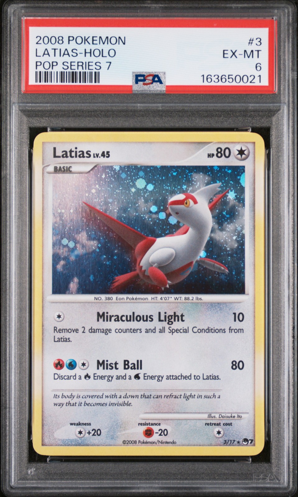 2008 Pokemon Pop Series 7 Latias-Holo 3