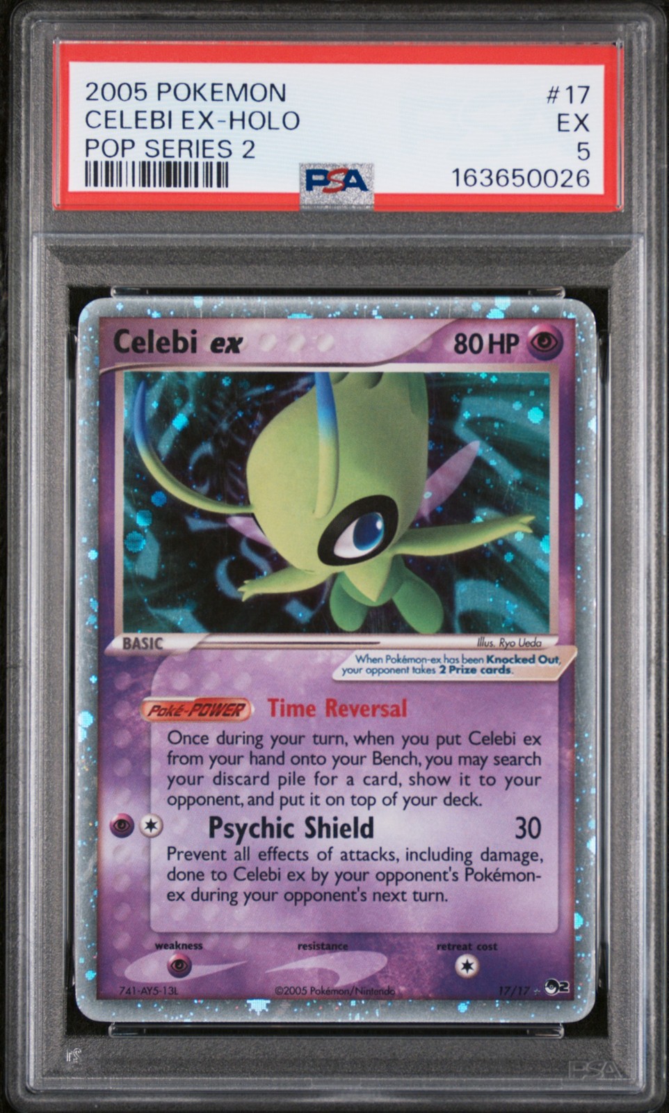 2005 Pokemon Pop Series 2 Celebi EX-Holo 17