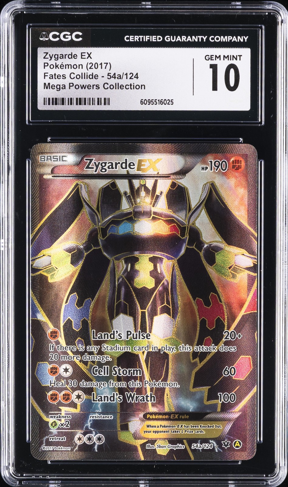 2017 Fates Collide - English Zygarde EX Mega Powers Collection (Holo) 54a/124