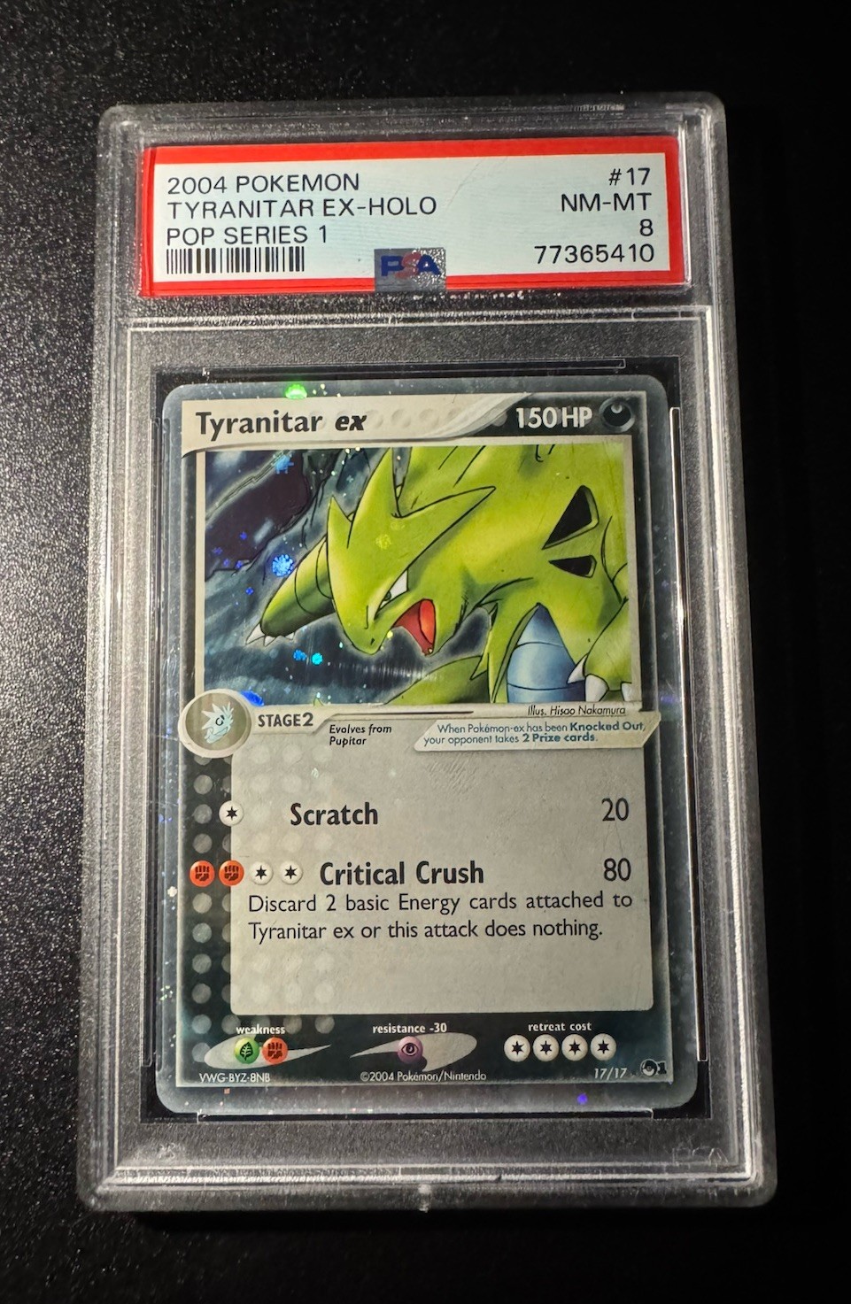 2004 Pokemon Pop Series 1 Tyranitar EX-Holo 17