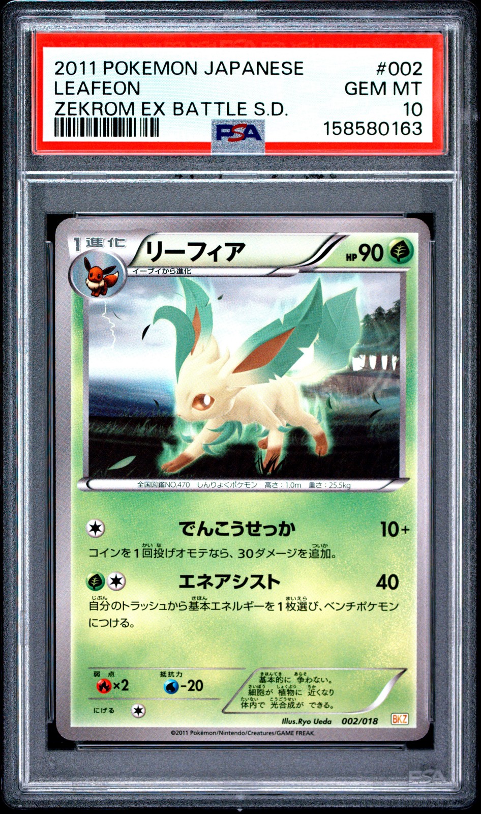 2011 Pokemon Japanese Zekrom EX Battle Strength Deck Leafeon 002