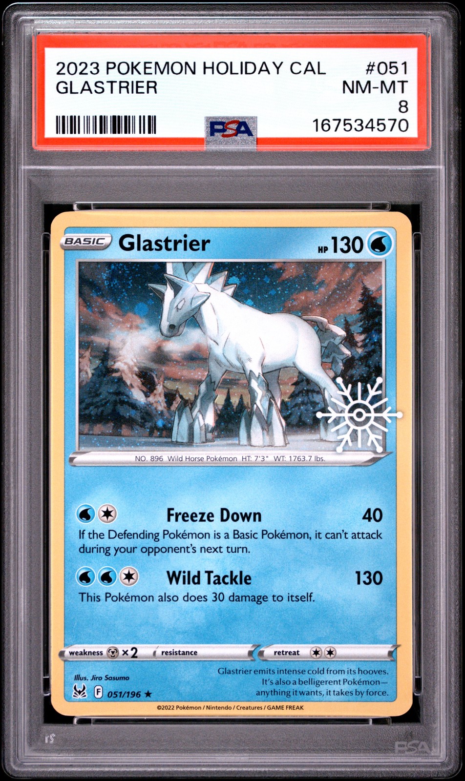 2023 Pokemon Holiday Calendar Glastrier 051