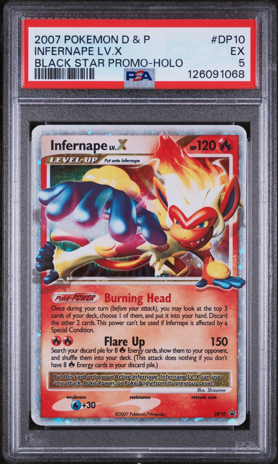 2007 Pokemon Diamond & Pearl Black Star Promo Infernape LV.X Holo DP10
