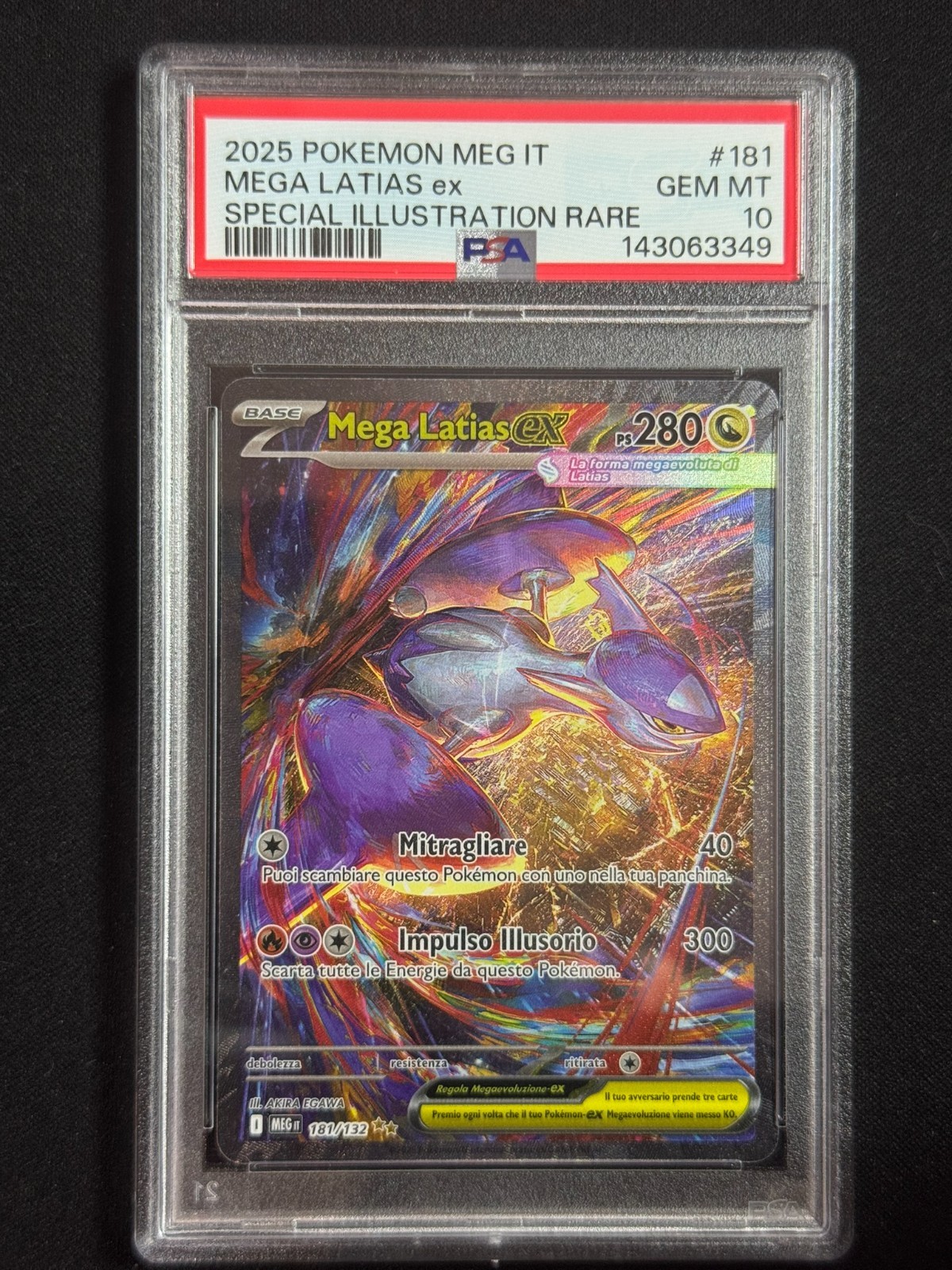 2025 Pokemon Italian Meg It-Mega Evolution Mega Latias EX Special Illustration Rare 181