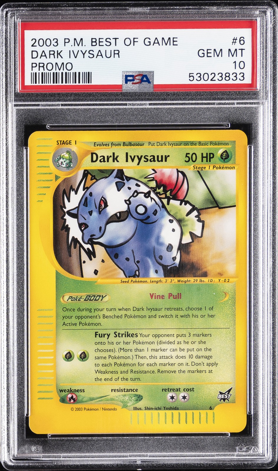 2003 Pokemon Best of Game Promo Dark Ivysaur 6