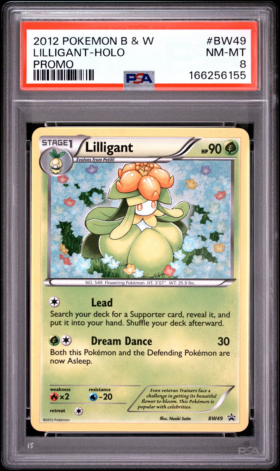 2012 Pokemon Black & White Promo Lilligant-Holo BW49