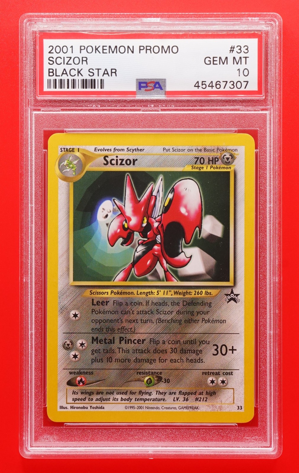 2001 Pokemon Promo Black Star Scizor Pokemon League 33