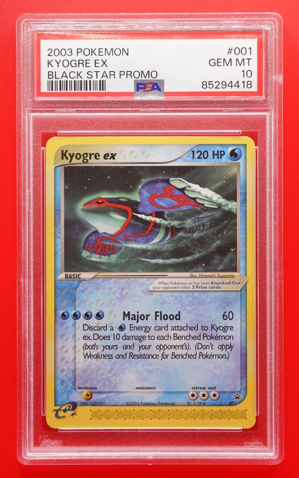 2003 Pokemon Black Star Promo Kyogre EX 001