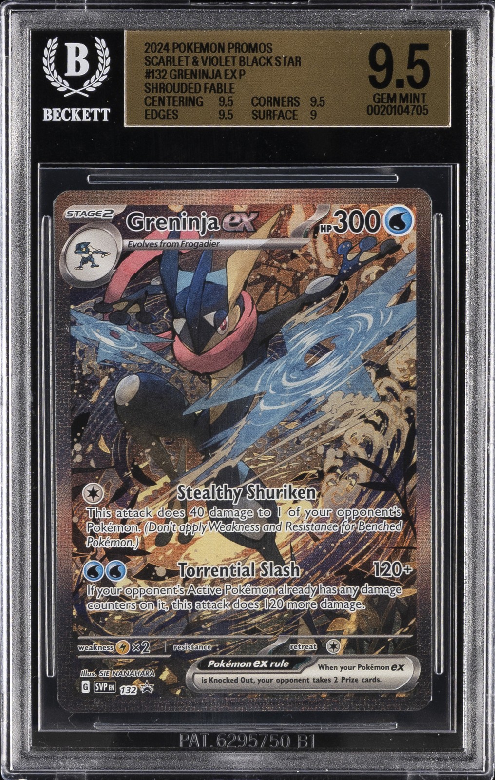 2024 Pokemon TCG Scarlet & Violet Black Star Promos Greninja ex P/(Shrouded Fable Greninja ex Special Illustration Collection) 132