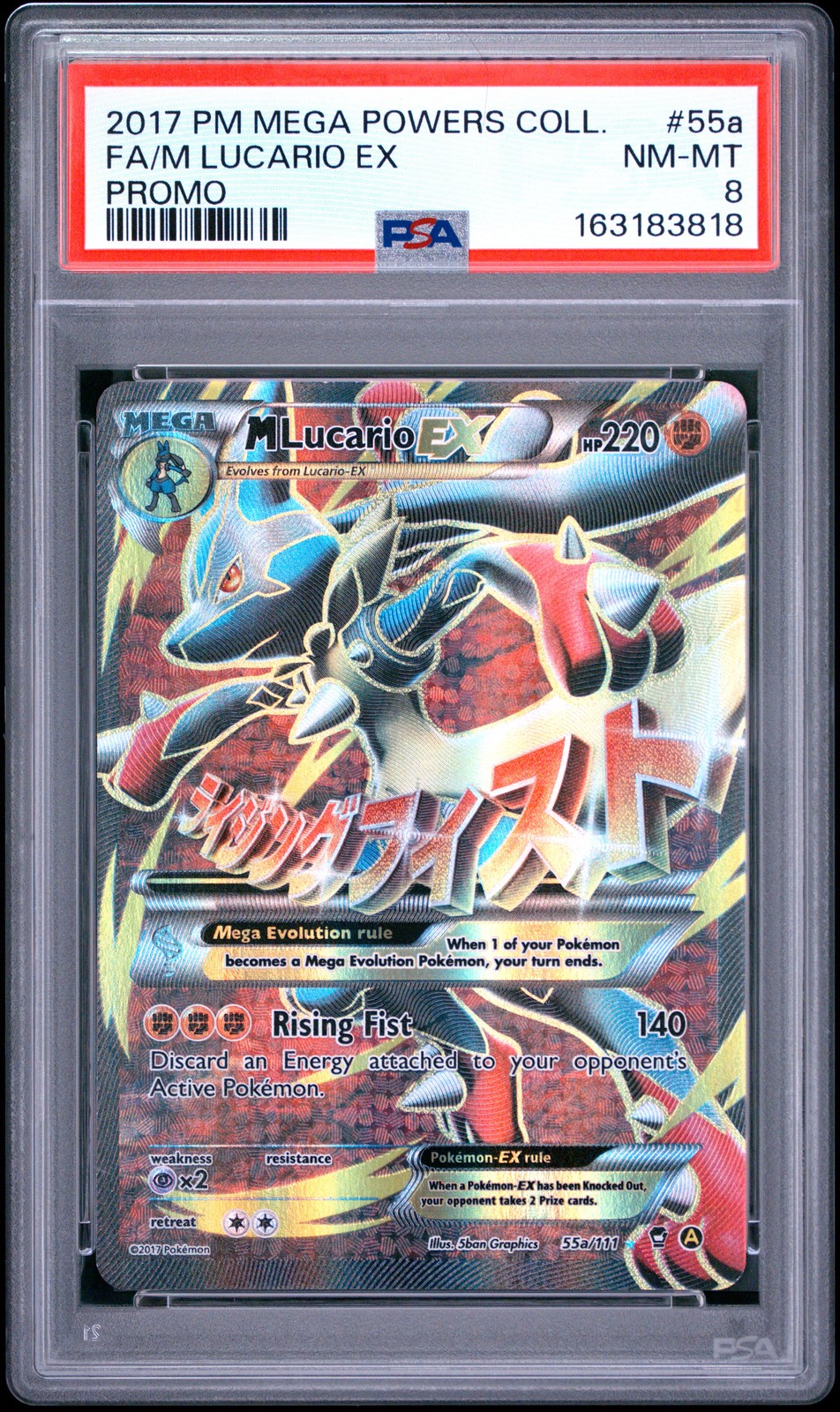 2017 Pokemon Mega Powers Collection Promo Full Art/M Lucario EX 55a