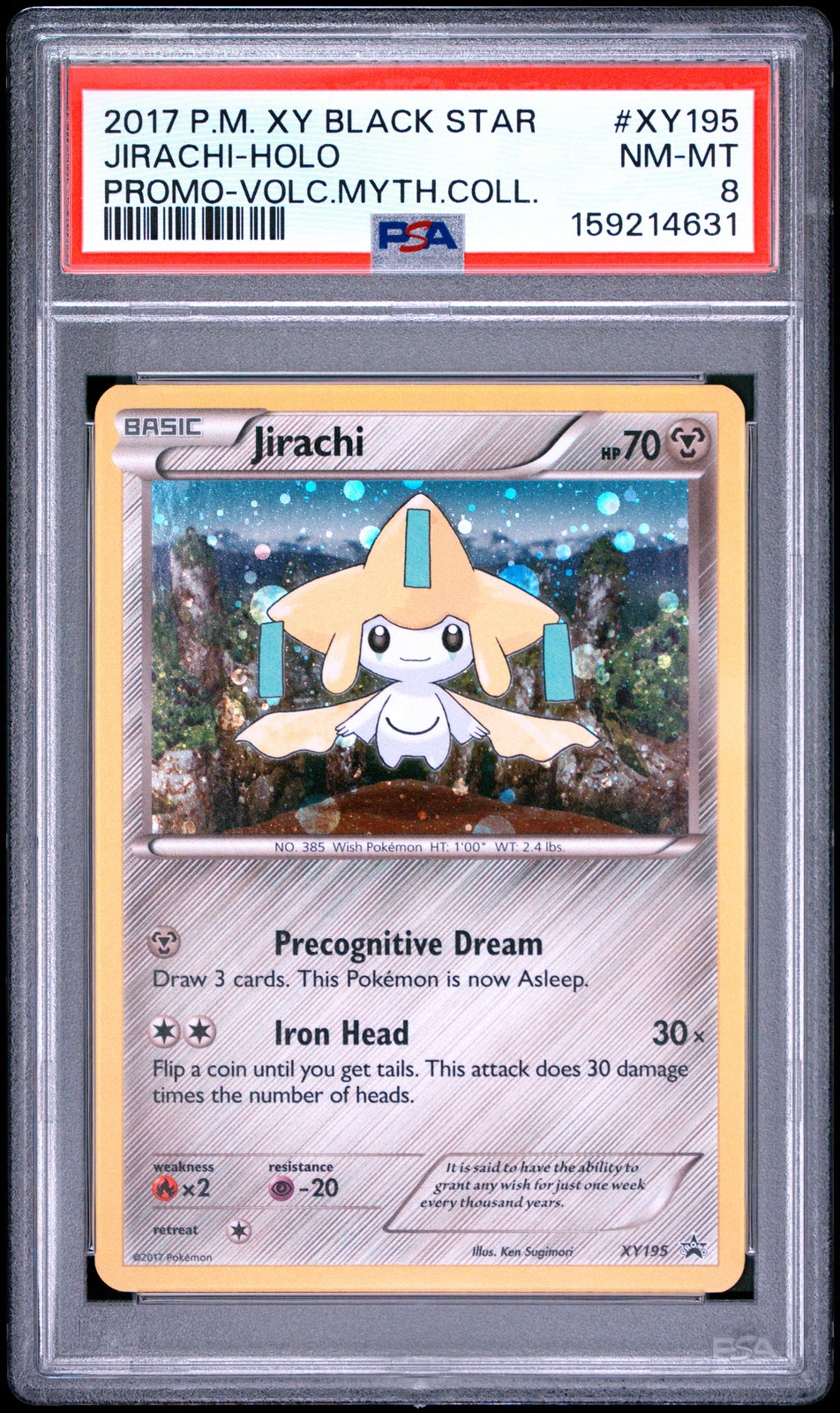 2017 Pokemon XY Black Star Promo Jirachi-Holo Volcanion Mythical Collection XY195