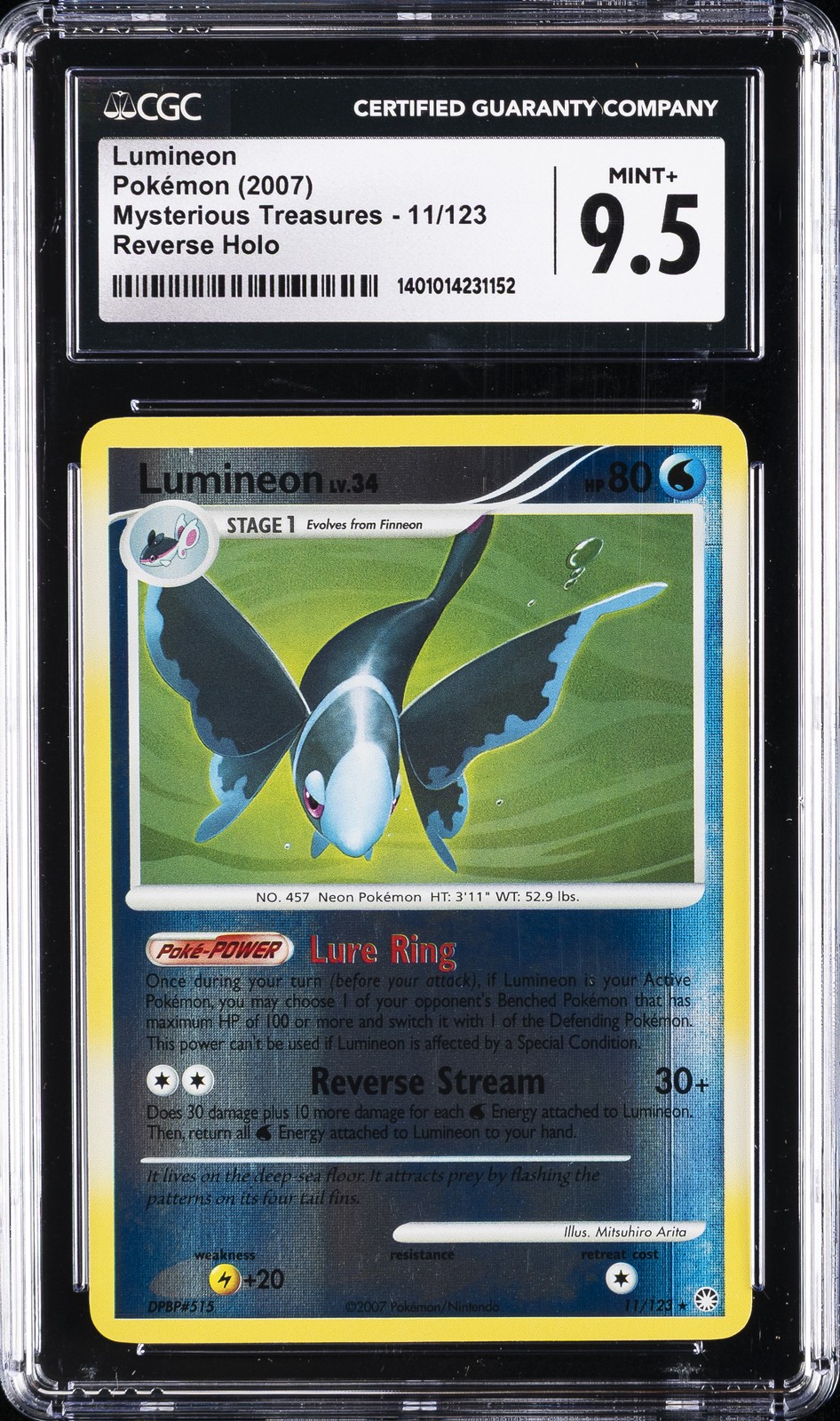 2007 Mysterious Treasures - English Lumineon Rare Reverse Holo 11/123