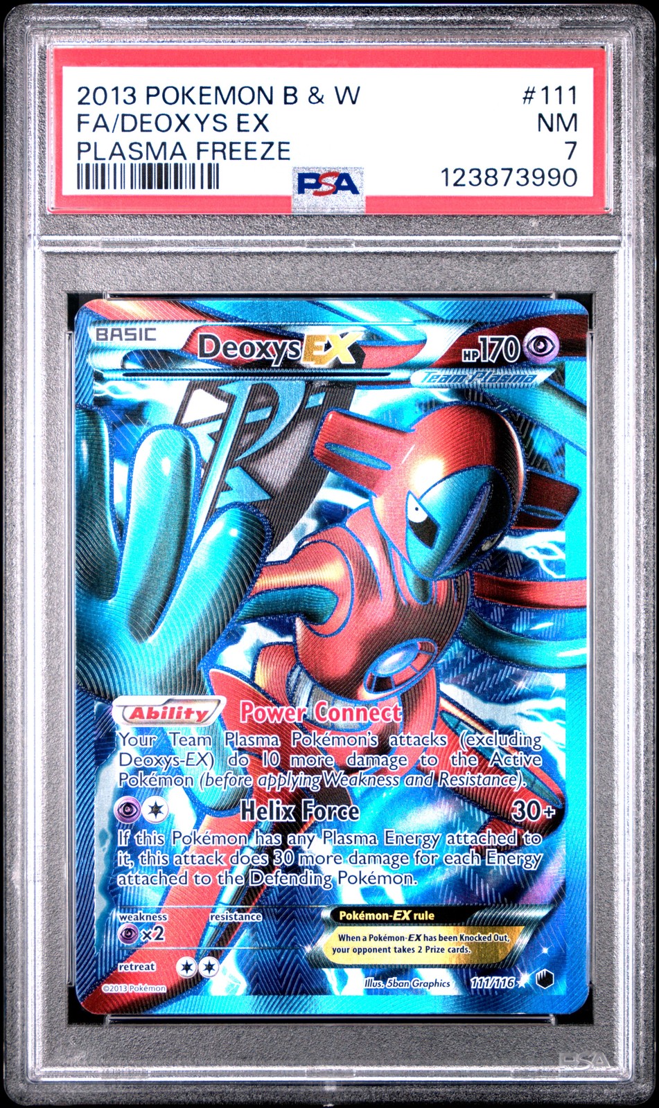 2013 Pokemon Black & White Plasma Freeze Full Art/Deoxys EX 111