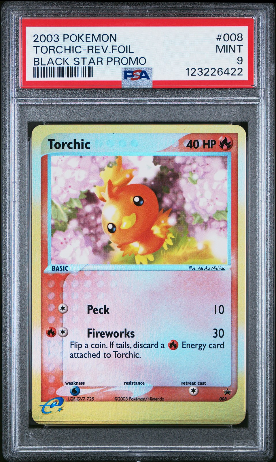 2003 Pokemon Black Star Promo Torchic-Reverse Foil 008