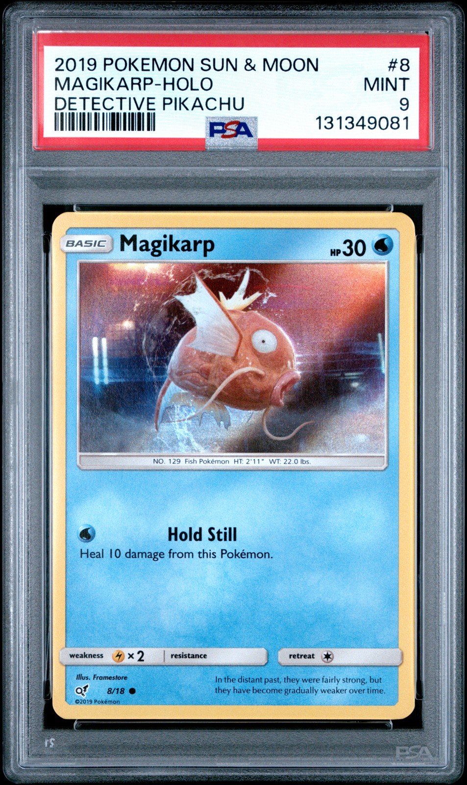 2019 Pokemon Sun & Moon Detective Pikachu Magikarp-Holo 8