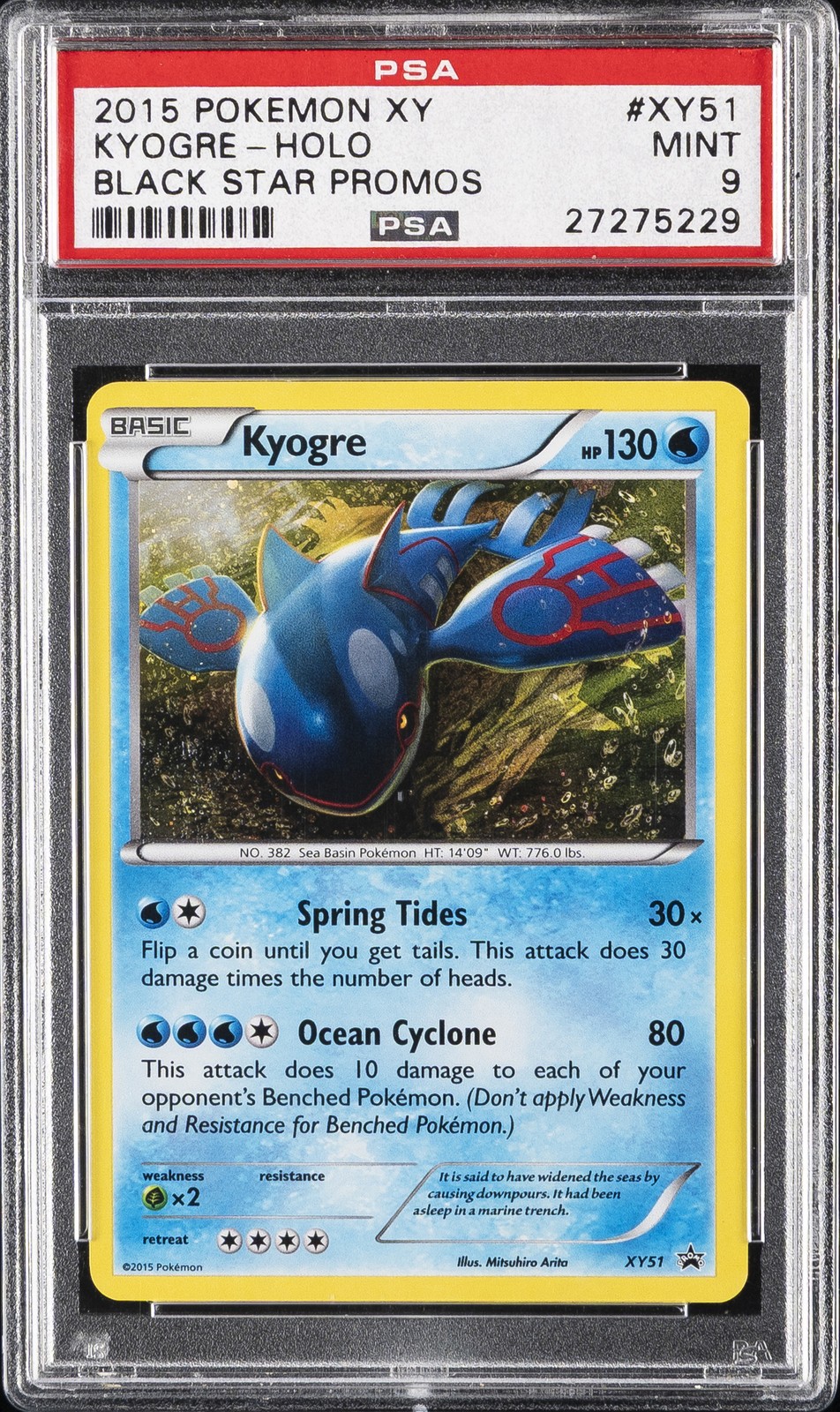 2015 Pokemon XY Black Star Promos Kyogre-Holo XY51