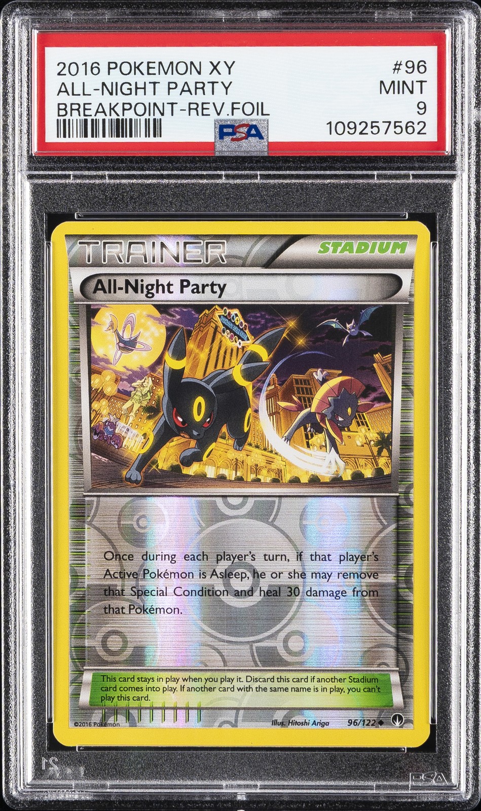 2016 Pokemon XY Breakpoint All-Night Party-Reverse Foil 96