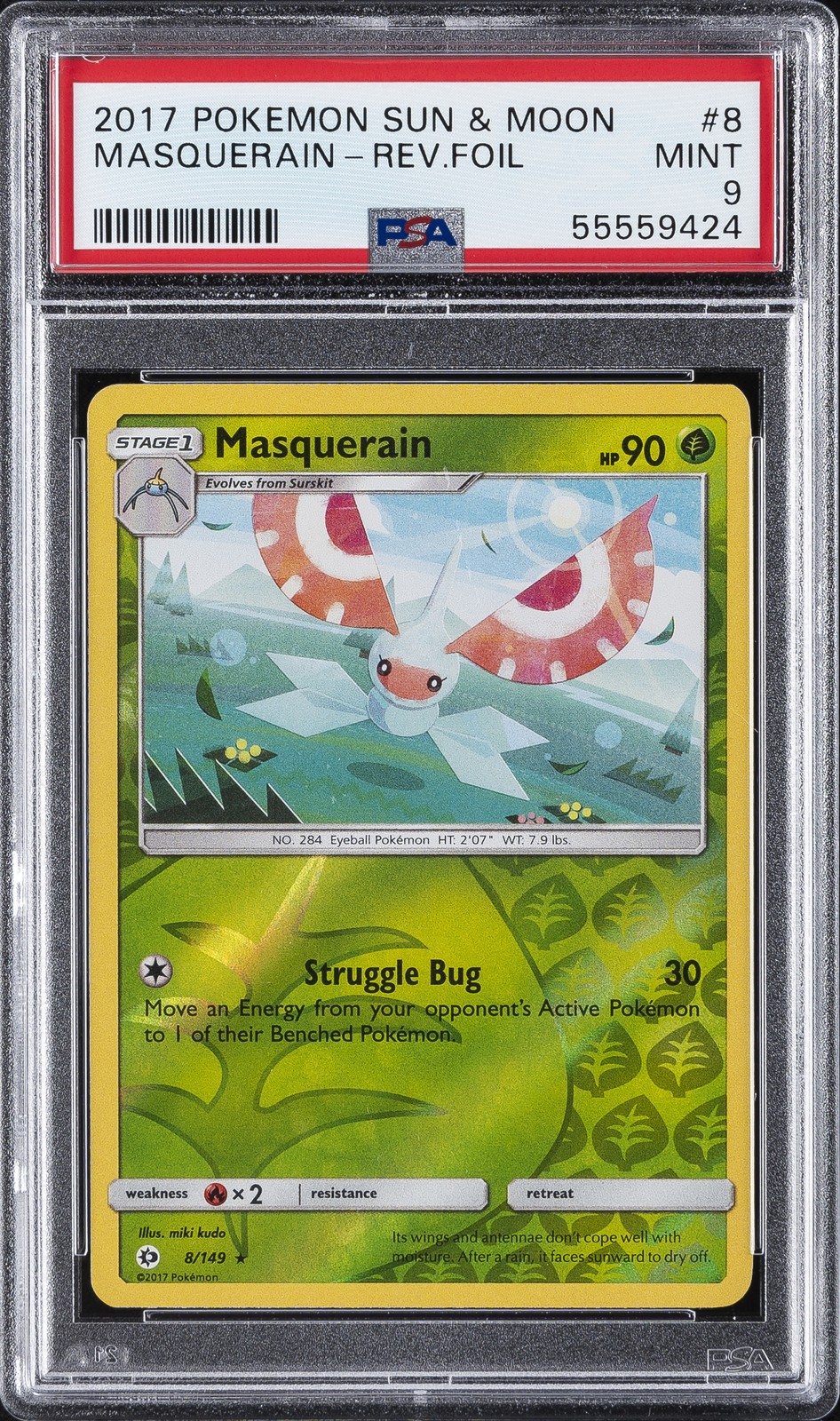 2017 Pokemon Sun & Moon Masquerain-Reverse Foil 8
