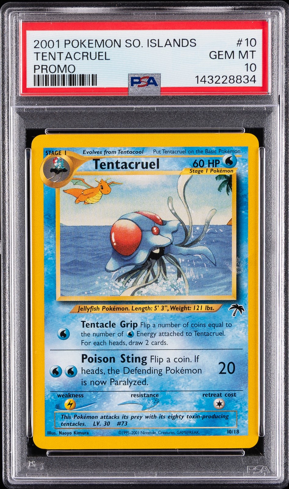 2001 Pokemon Southern Islands Promo Tentacruel 10