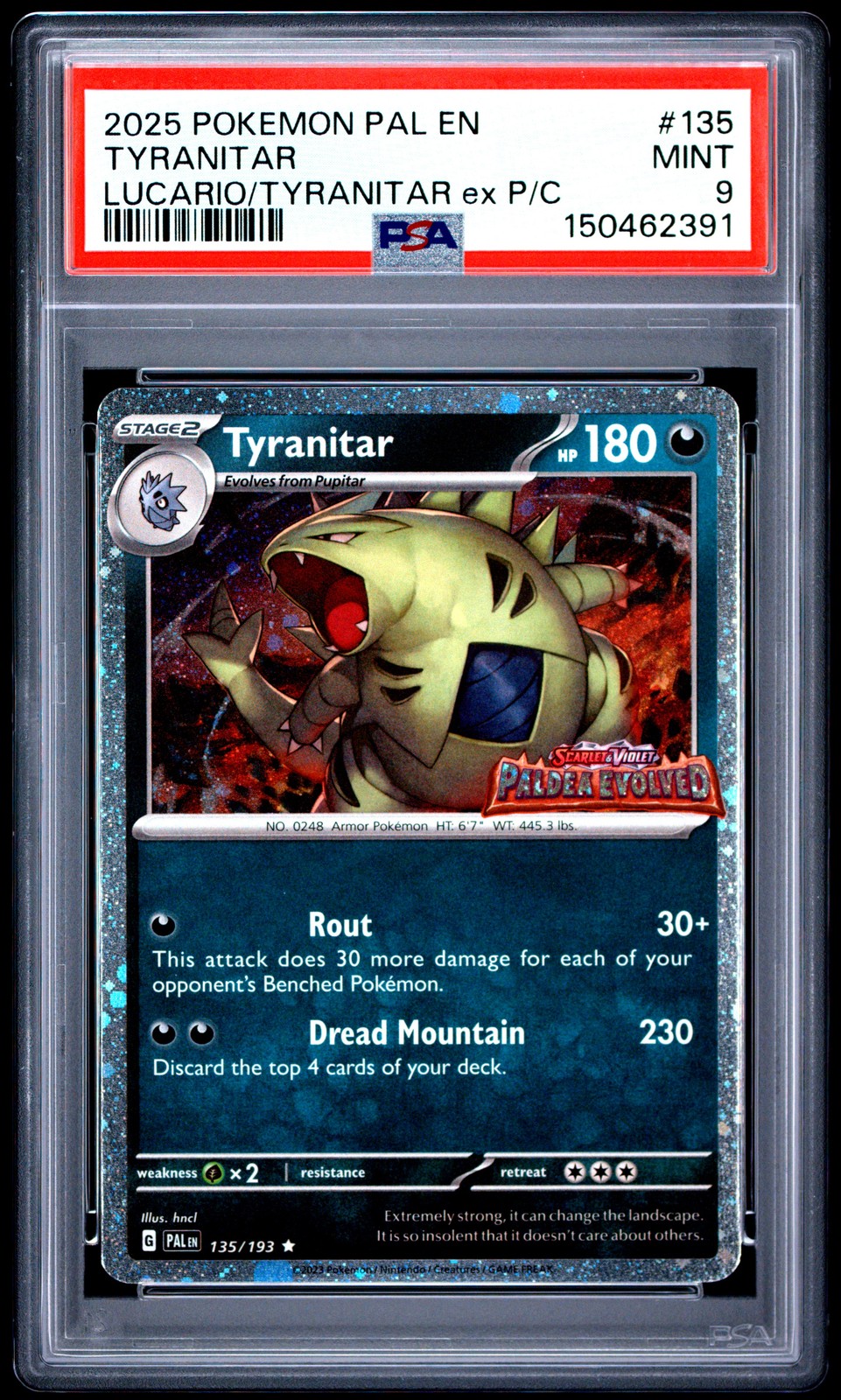 2025 Pokemon Pal EN-Paldea Evolved Tyranitar Lucario EX & Tyranitar EX Premium Collection 135