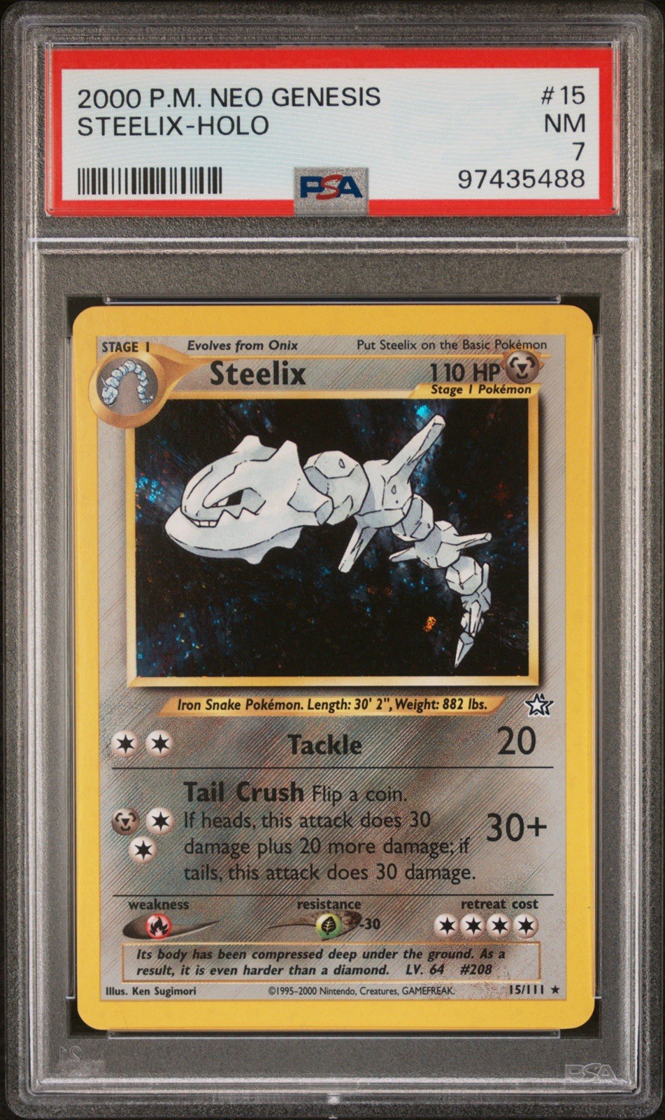 2000 Pokemon Neo Genesis Steelix-Holo 15