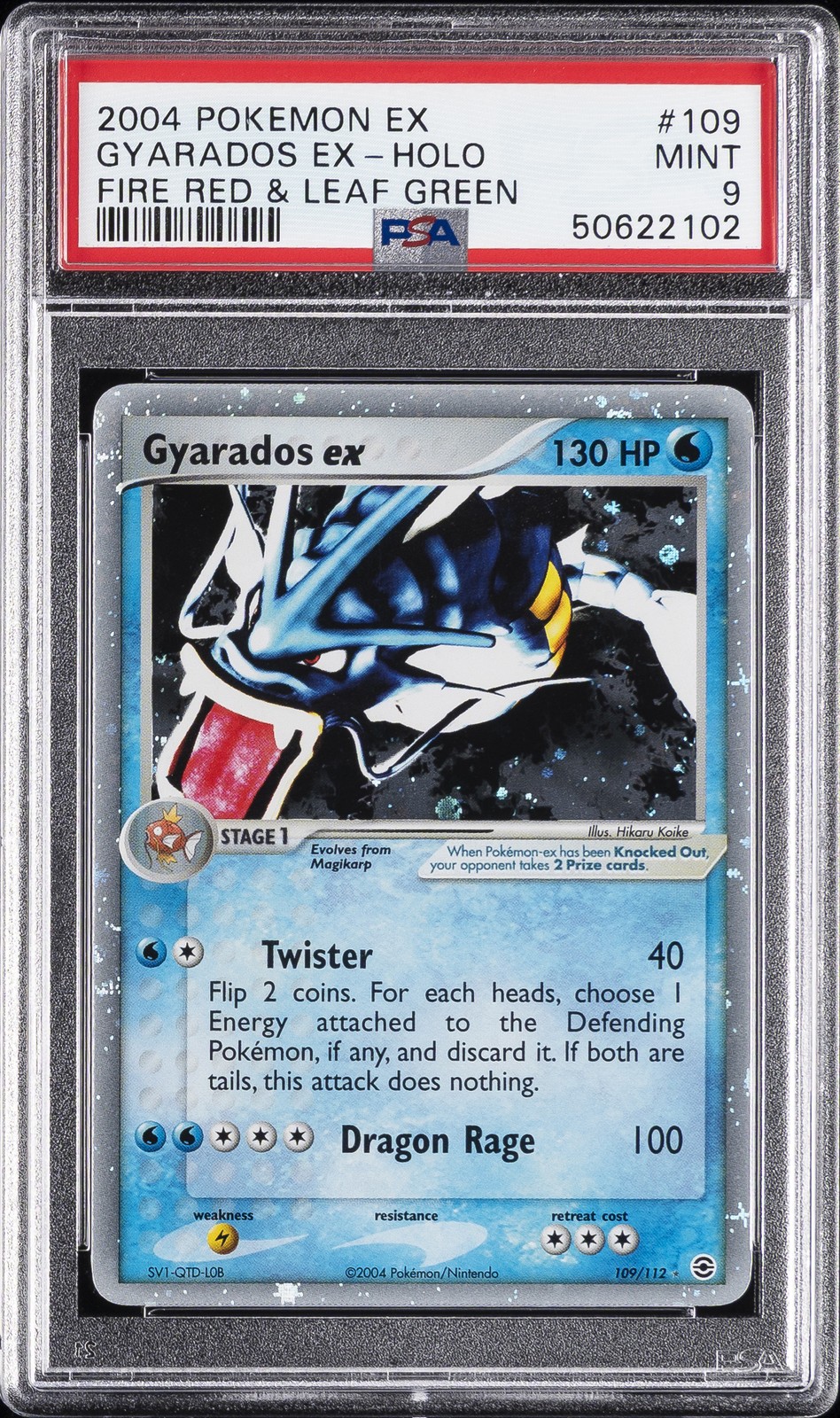 2004 Pokemon EX Fire Red & Leaf Green Gyarados EX-Holo 109