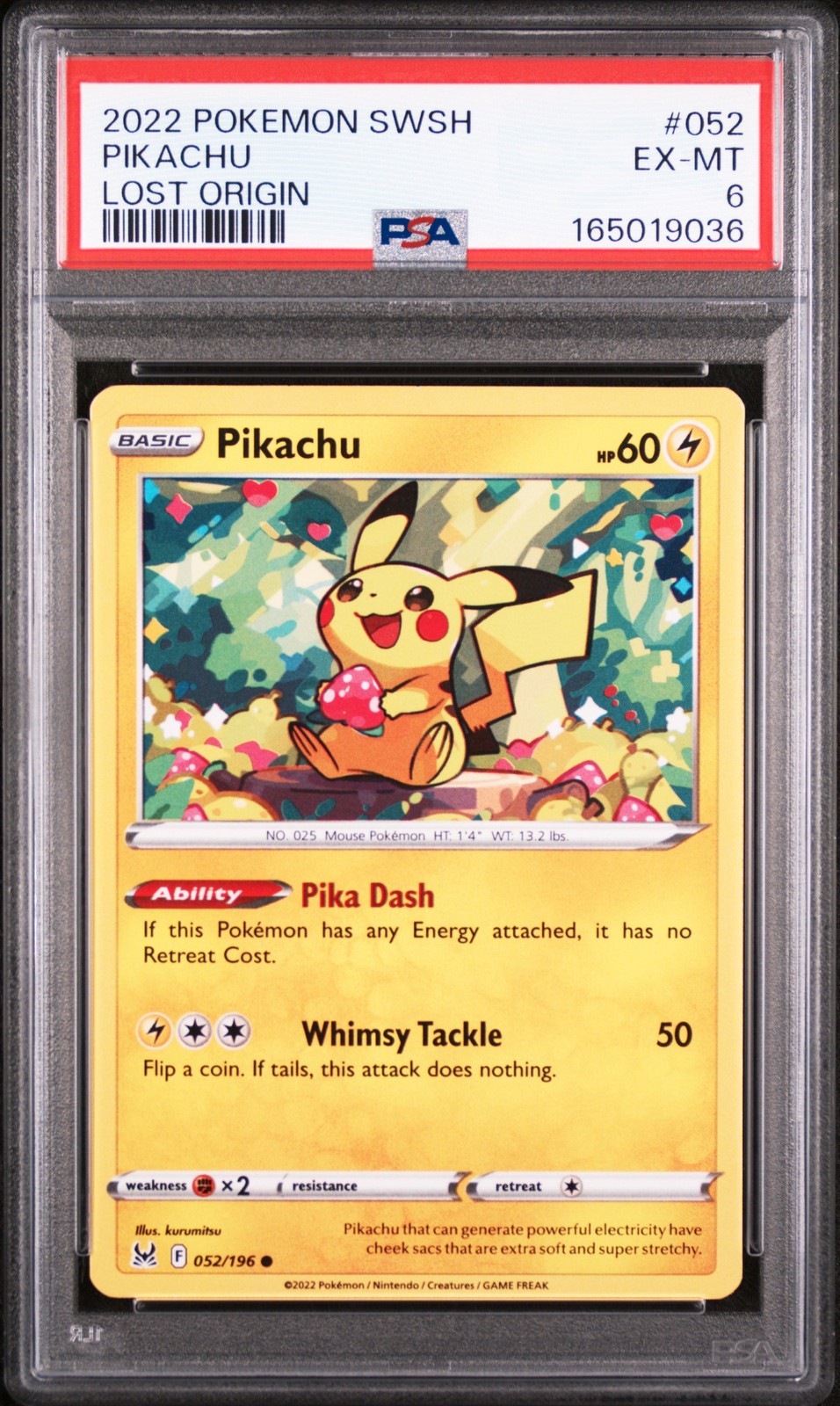 2022 Pokemon Sword & Shield Lost Origin Pikachu 052