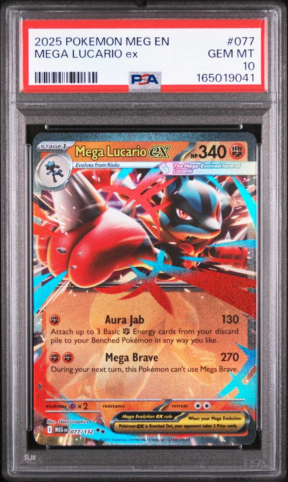 2025 Pokemon Meg EN-Mega Evolution Mega Lucario EX 077