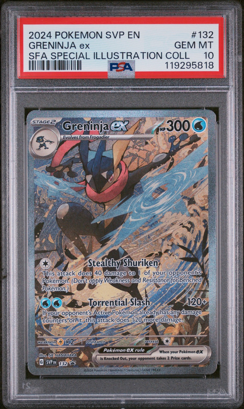 2024 Pokemon Svp EN-SV Black Star Promo Greninja EX Shrouded Fable Special Illustration Collection 132