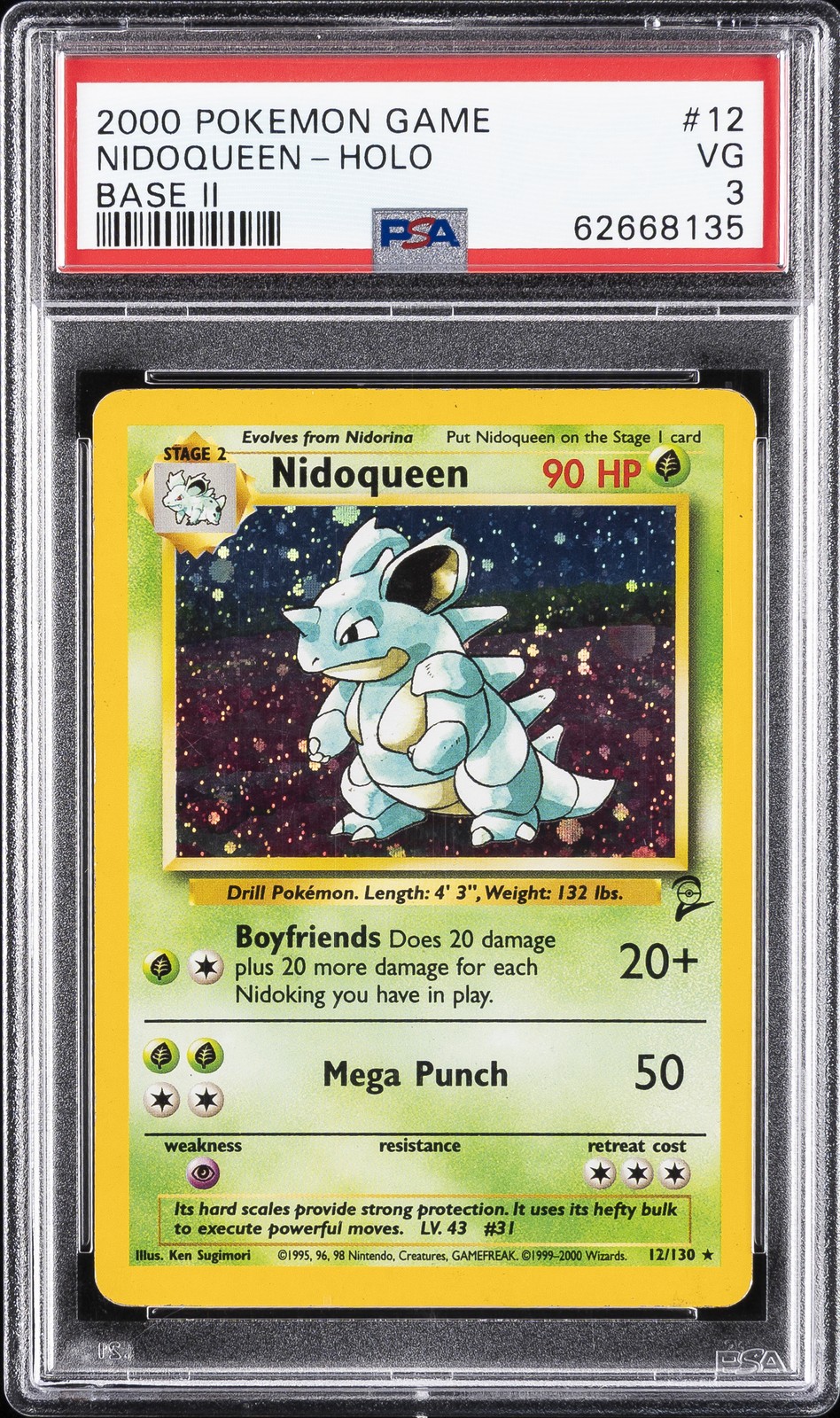 2000 Pokemon Game II Nidoqueen-Holo 12