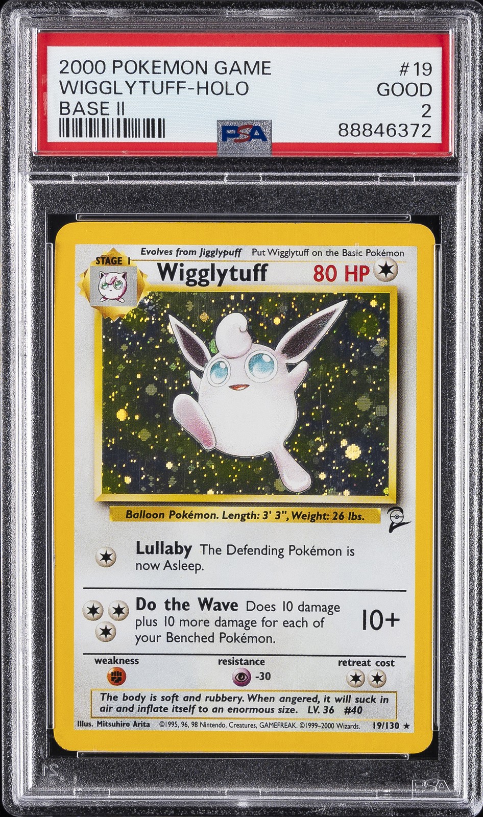 2000 Pokemon Game II Wigglytuff-Holo 19
