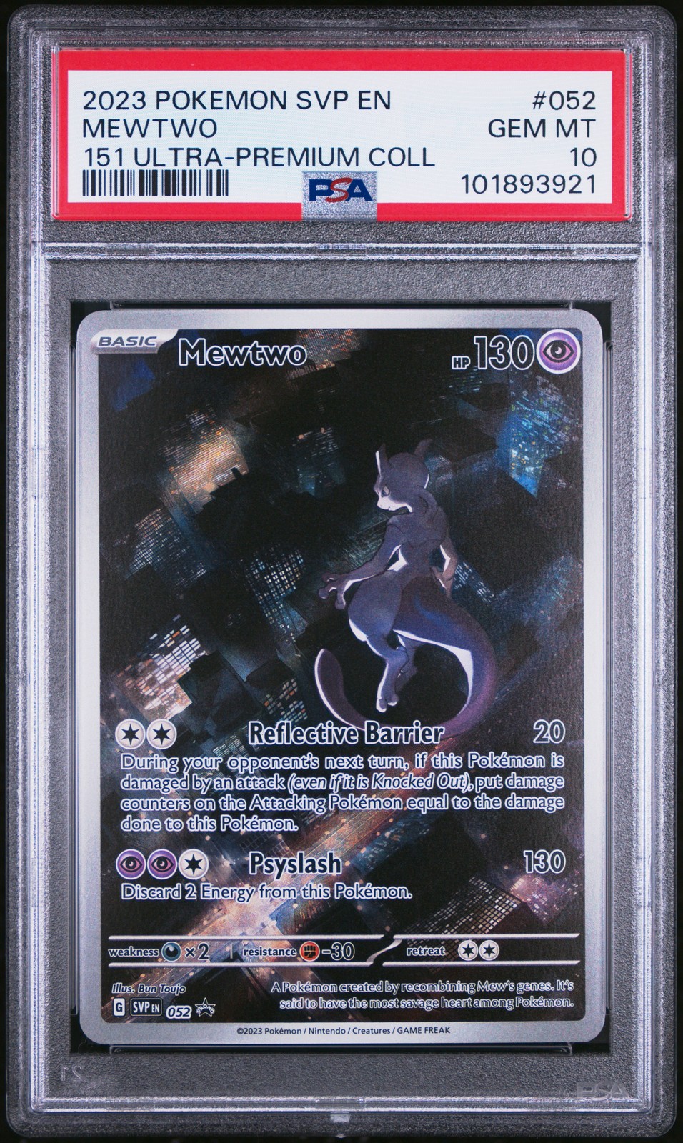 2023 Pokemon Svp EN-SV Black Star Promo Mewtwo 151 Ultra-Premium Collection 052