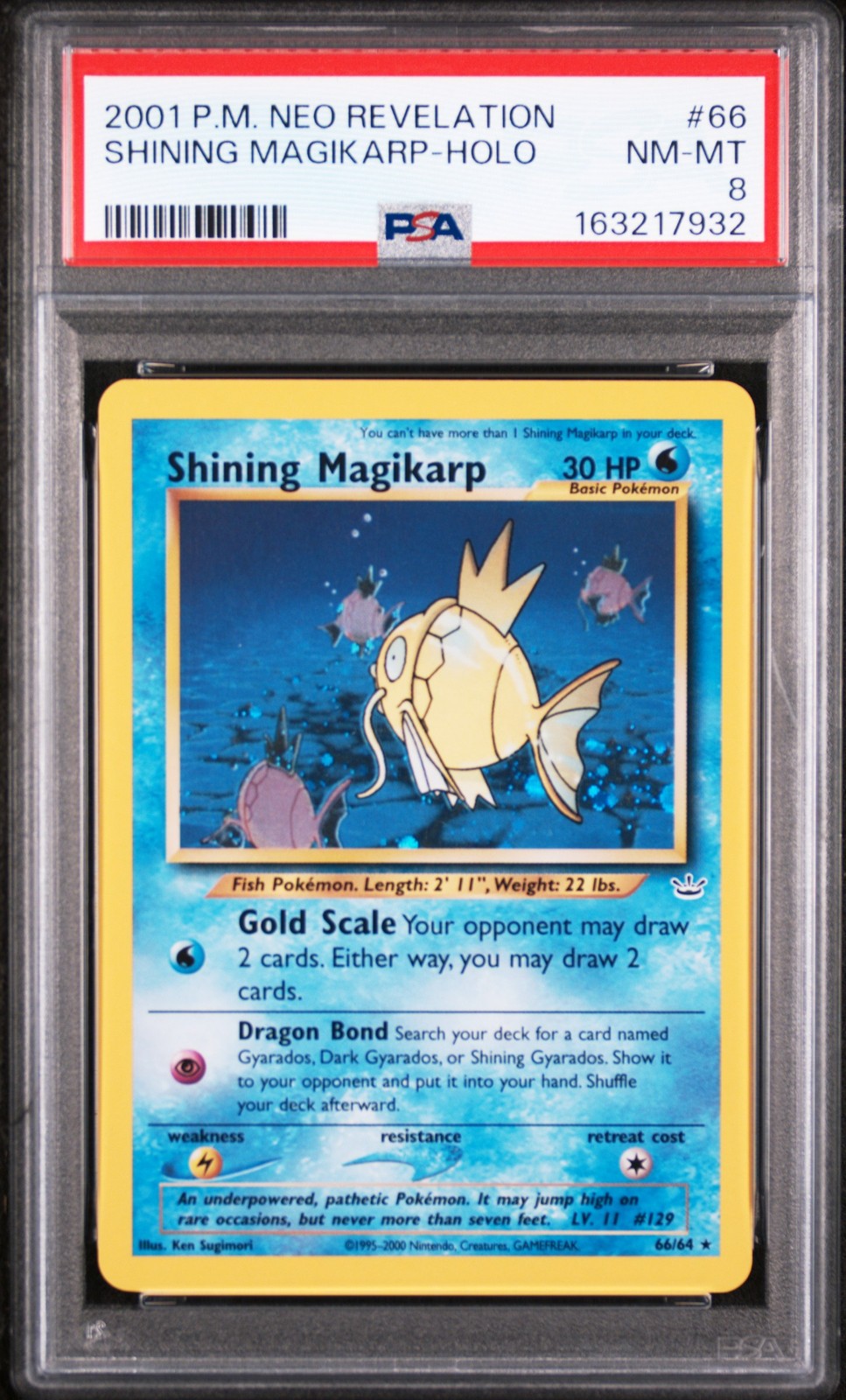 2001 Pokemon Neo Revelation Shining Magikarp-Holo 66