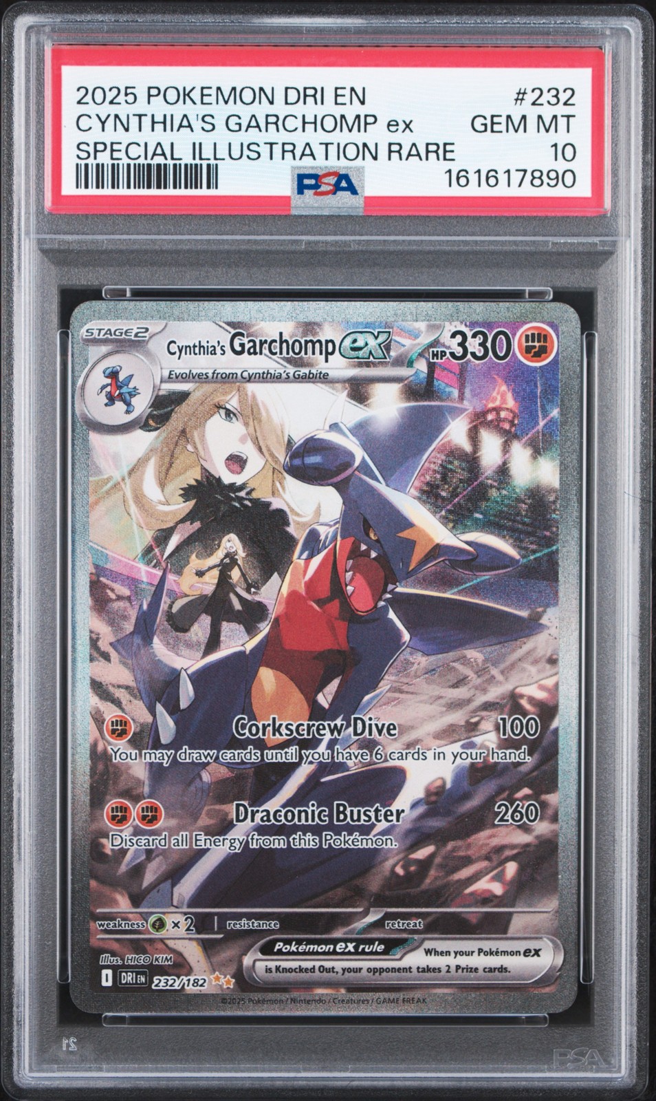 2025 Pokemon Dri EN-Destined Rivals Cynthia's Garchomp EX Special Illustration Rare 232