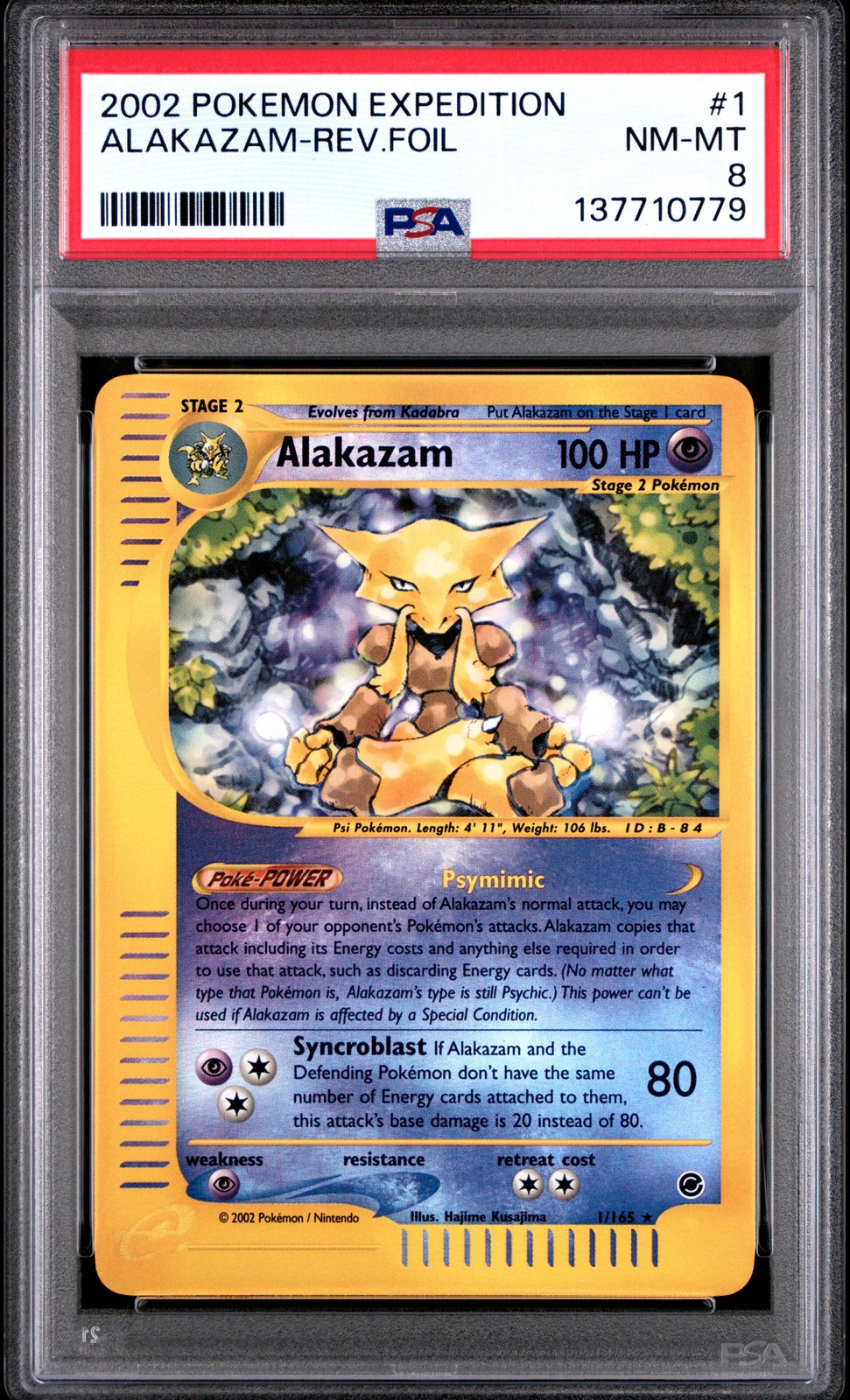 2002 Pokemon Expedition Alakazam-Reverse Foil 1