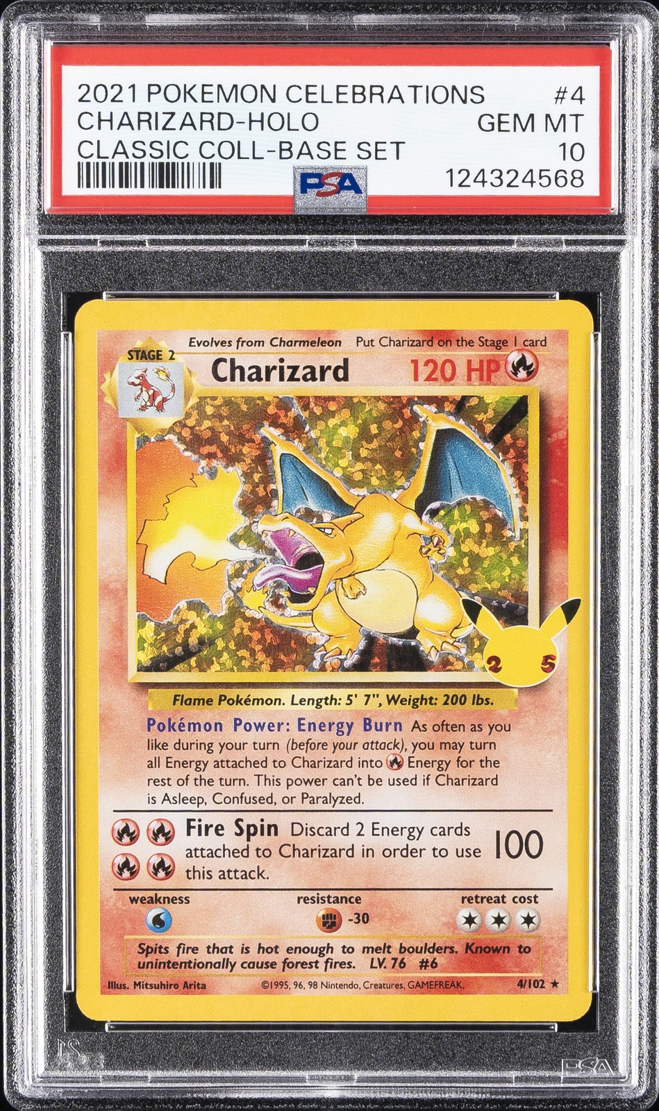2021 Pokemon Celebrations Classic Collection Charizard-Holo 4