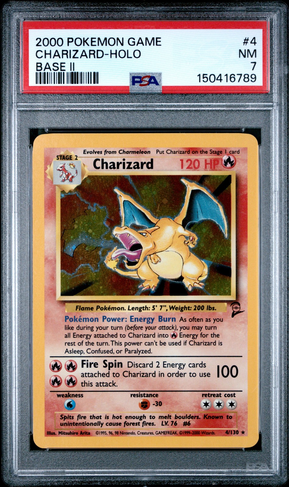 2000 Pokemon Game II Charizard-Holo 4