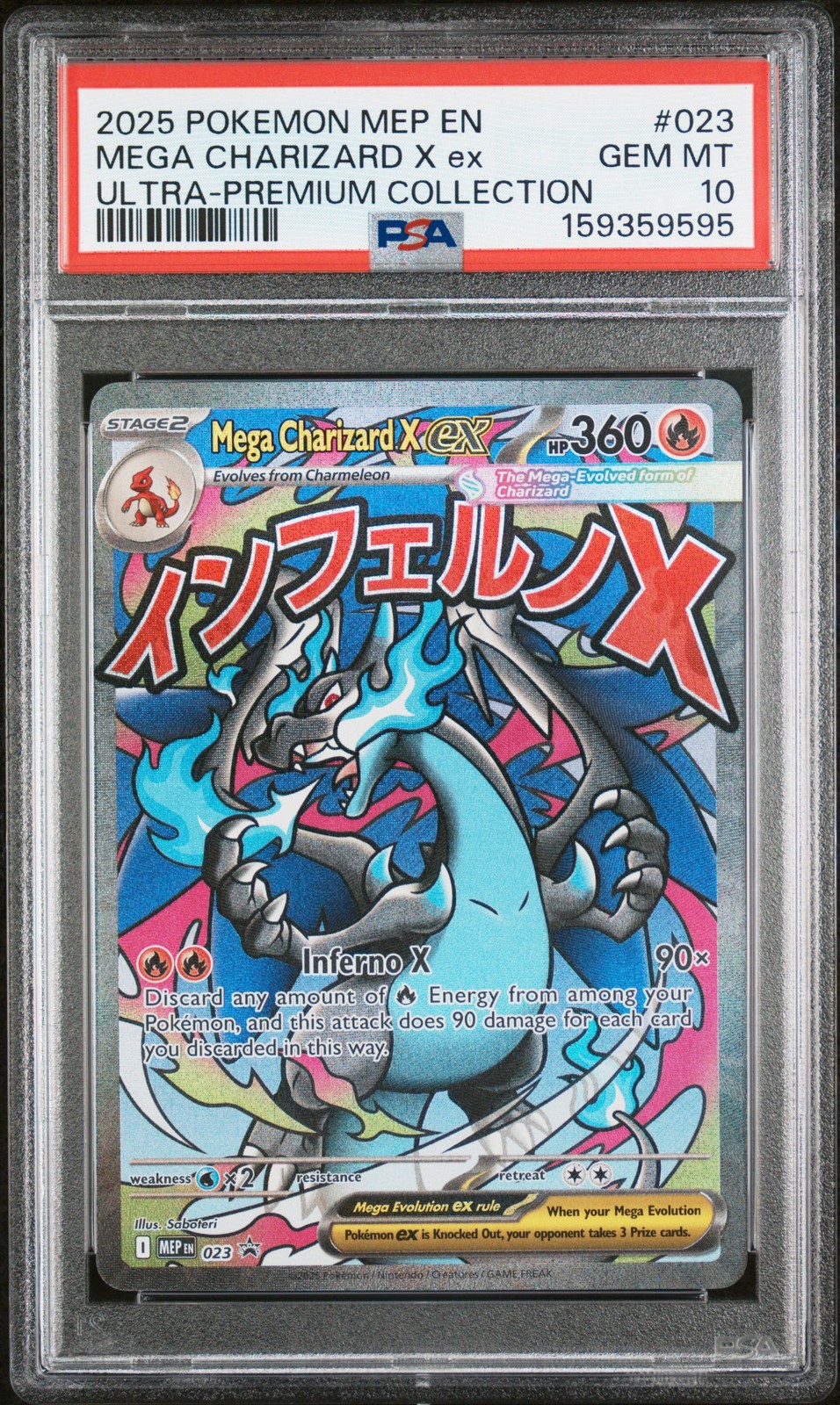 2025 Pokemon Mep EN-Me Black Star Promo Mega Charizard X EX Mega Charizard X EX Ultra-Premium Collection 023