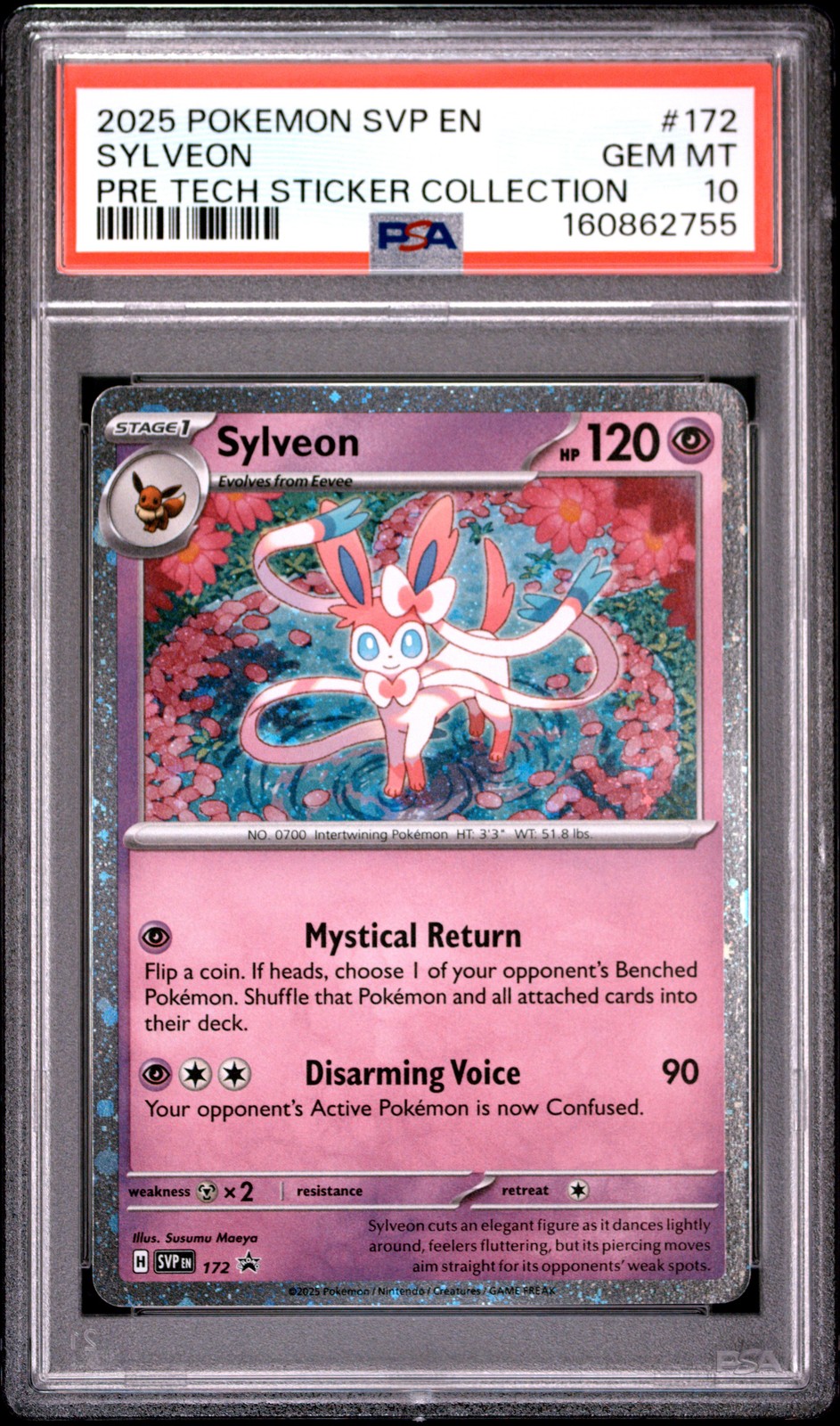2025 Pokemon Svp EN-SV Black Star Promo Sylveon Prismatic Evolutions Tech Sticker Collection 172