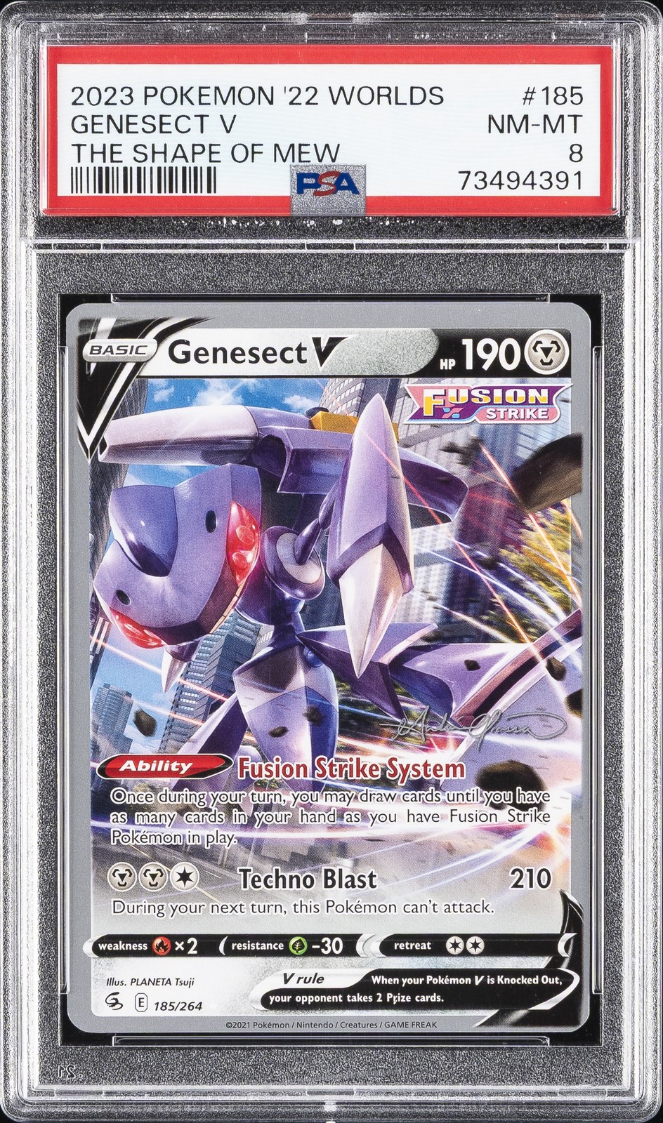 2023 Pokemon 2022 World Championships Deck: the Shape of Mew Genesect V The Shape of Mew 185