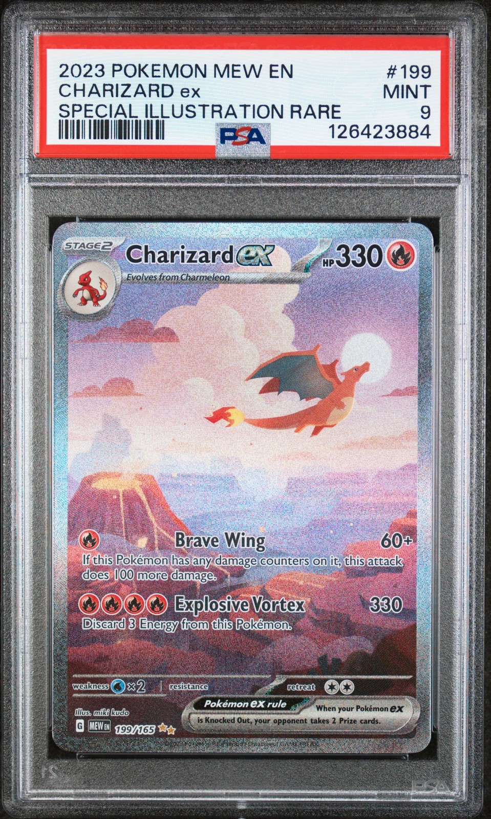 2023 Pokemon Mew EN-151 Charizard EX Special Illustration Rare 199